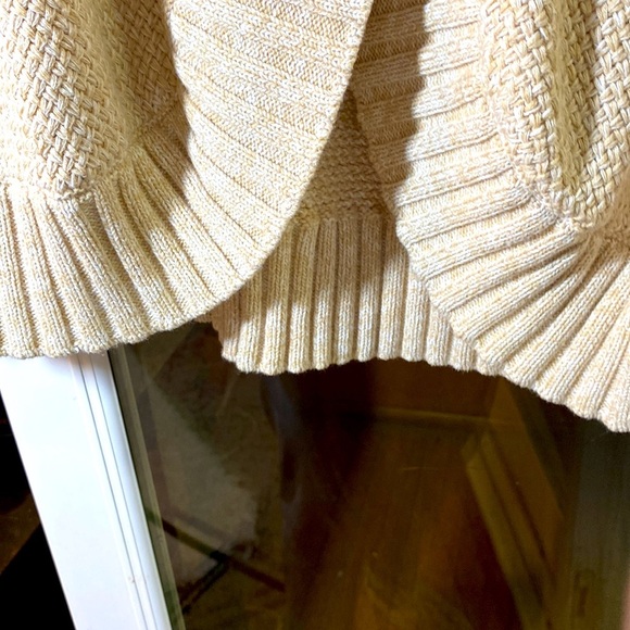 TOMMY HILFIGER PLUS SIZE BEIGE TAN CHUNKY SHORT SLEEVE KNIT COCOON SWEAT… - Picture 8 of 15